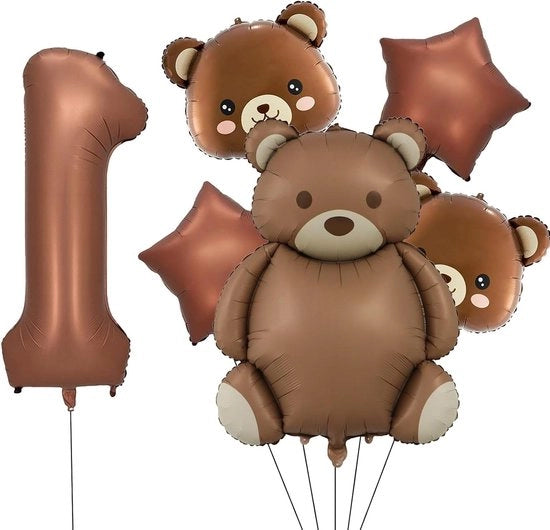 Decorazione di Compleanno Birra - Prima Decorazione di Compleanno per Ragazzi e Ragazze - Set di Decorazioni con Faccia di Birra, Pallone di Helio e Stella