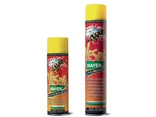 VESPAMAYER INSETTICIDA SCHIUMOGENO SPRAY PER NIDI DI VESPE E CALABRONI- - ml.750 in bomboletta spray - 12 pezzi MAYER