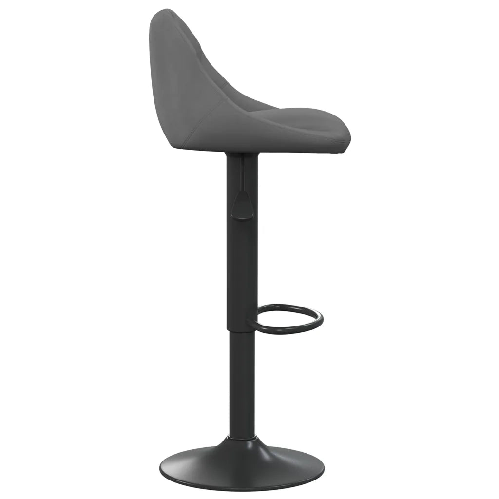 Sgabello da Bar Grigio Scuro in Velluto cod mxl 60970