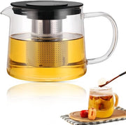 Tazza da tè in vetro con filtro - 1500 ml - trasparente - adatta per pentole a induzione - idonea per infusi - ideale per...