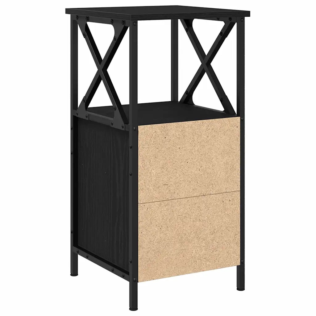 Armadio da Notte 2 pcs Rovere Nero 34 x 35,5 x 70 cm 862920