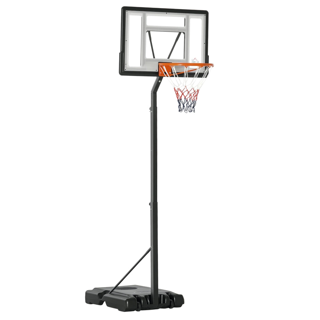 Supporto per canestro da basket con ruote regolabile ¨C Zephmum ¨C Nero 210-260 cm