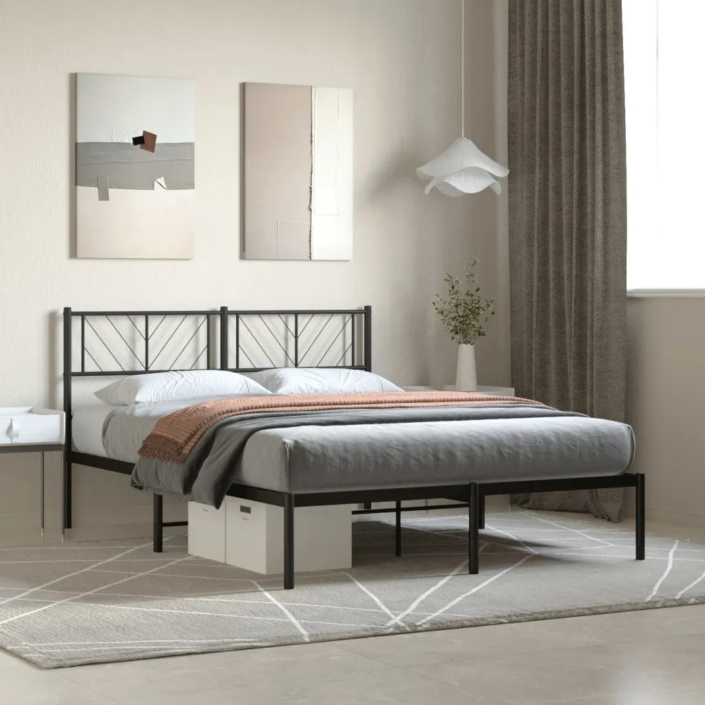 Giroletto con Testiera in Metallo Nero 120x190 cmcod mxl 106839