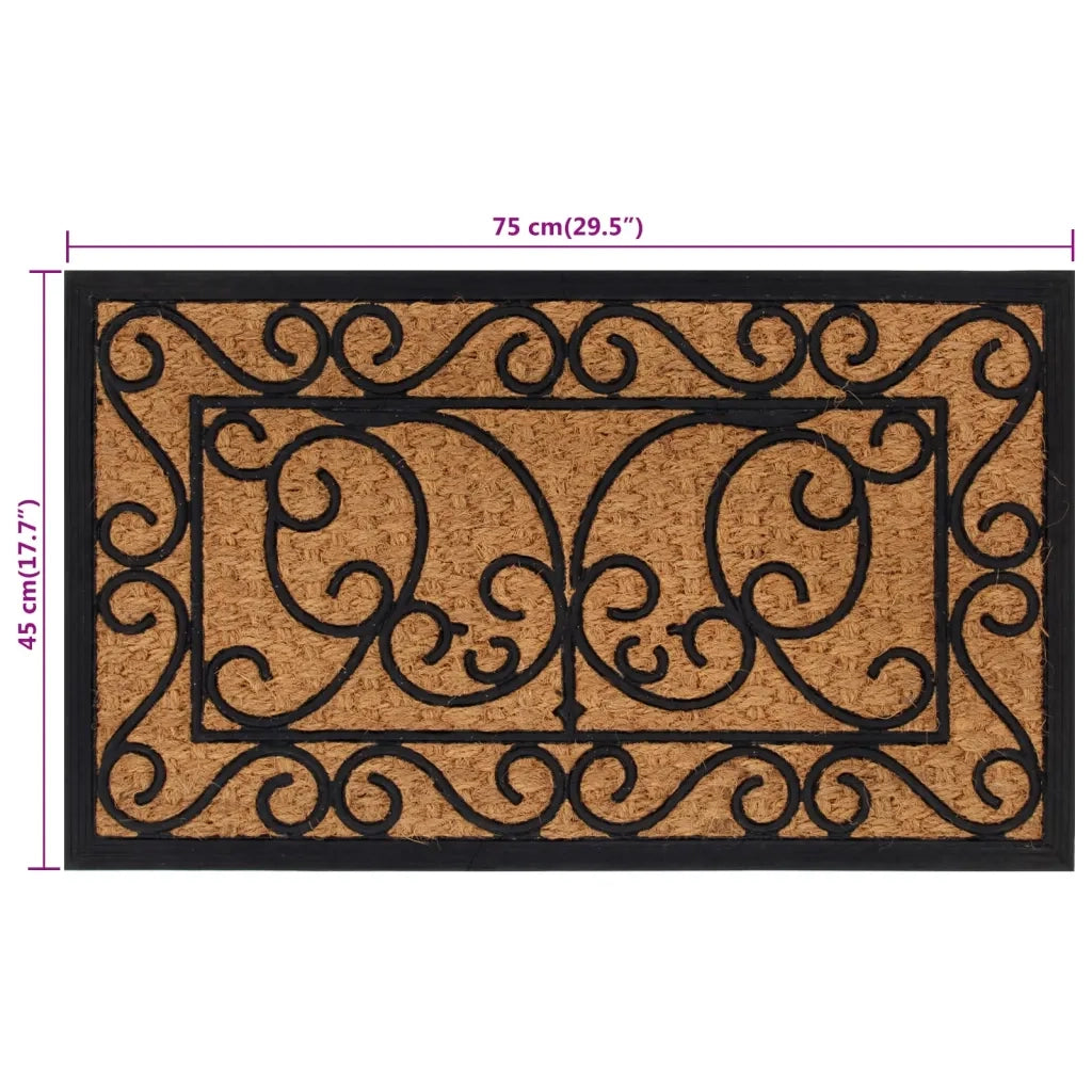Zerbino | Tappetino Rettangolare 45x75 cm in Gomma e Fibra di Cocco
