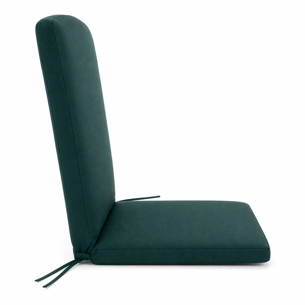 Cuscino con schienale per sedia 115x50 cm con Laccetti in poliestere - Verde