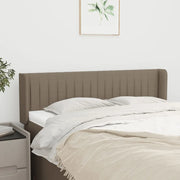 Testiera ad Orecchio-Testata con Orecchie Tortora 147x16x78/88 cm in Tessuto 482592