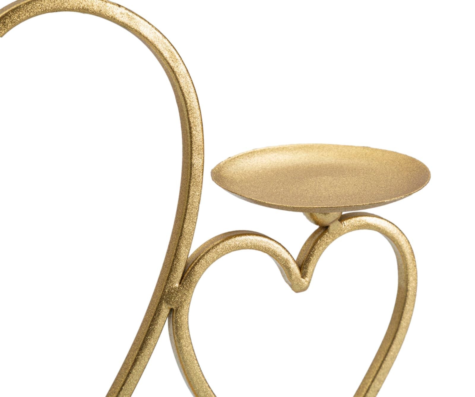 Portacandele 2 Posti da Tavolo 30x9x20 cm in Metallo Oro Base in Marmo Bianco