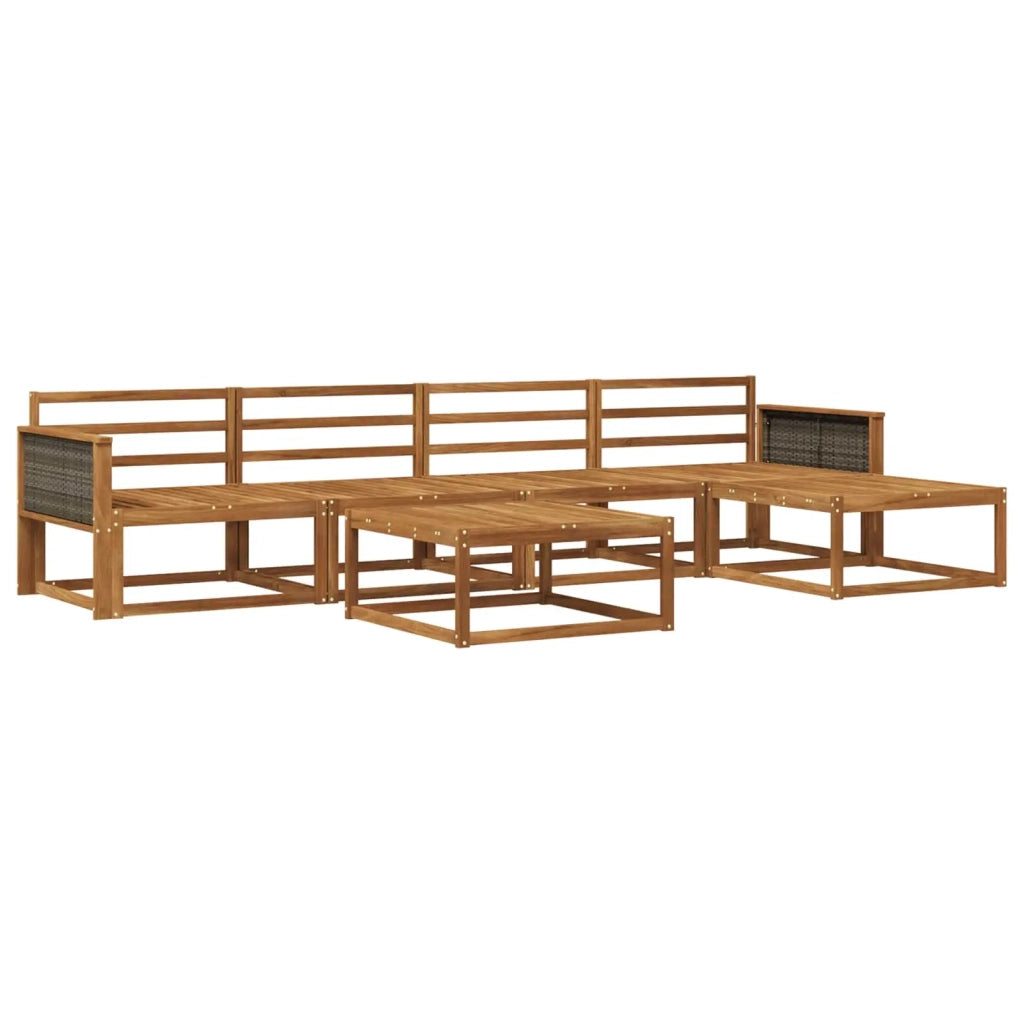Set di divani da esterno 6 pcs Naturale