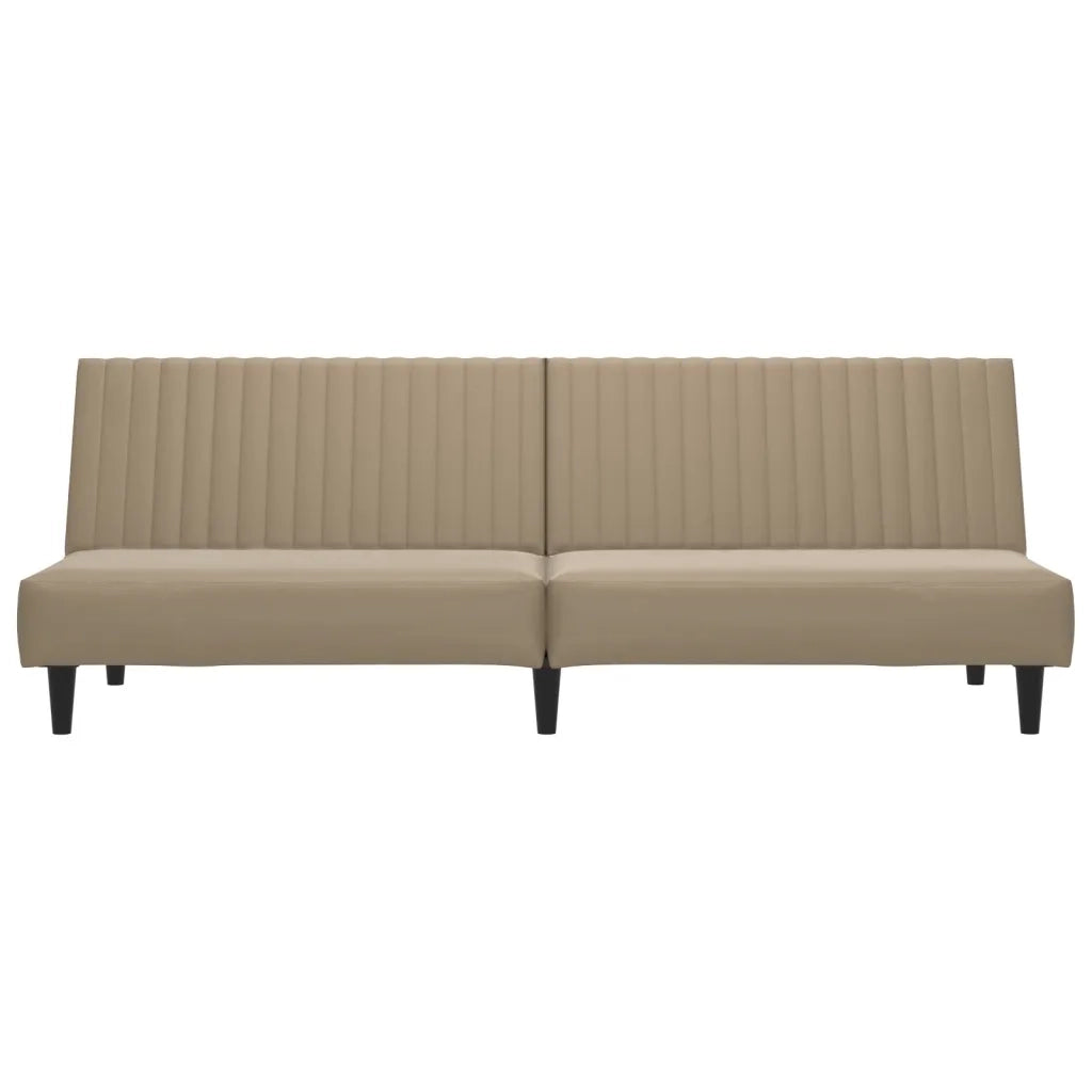 Divano Letto a 2 Posti Cappuccino in Similpelle 375950