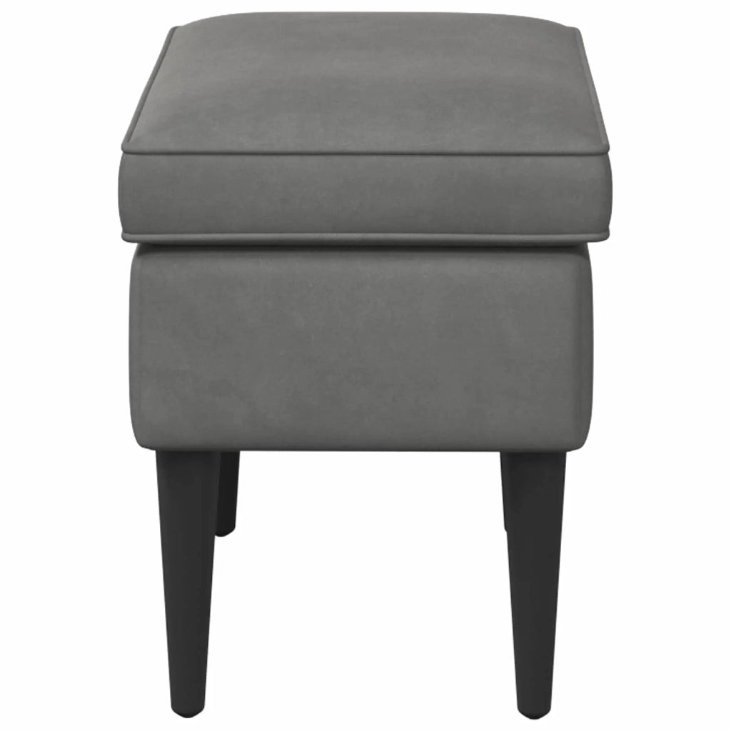 Poggiapiedi Grigio Scuro 55 x 35 x 41 cm Velluto