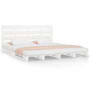 Letto matrimoniale | Letto per adulti | Letto senza Materasso Bianco 140x190 cm Legno Massello di Pino
