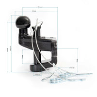 Gancio di traino a sfera per trattore Forza di trazione 3,5t Gancio di traino con testa a sfera Auto