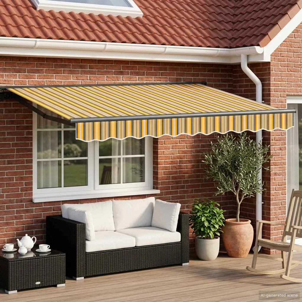 Cornice per Tenda Manuale con LED 2,5 x 2 m 3420735