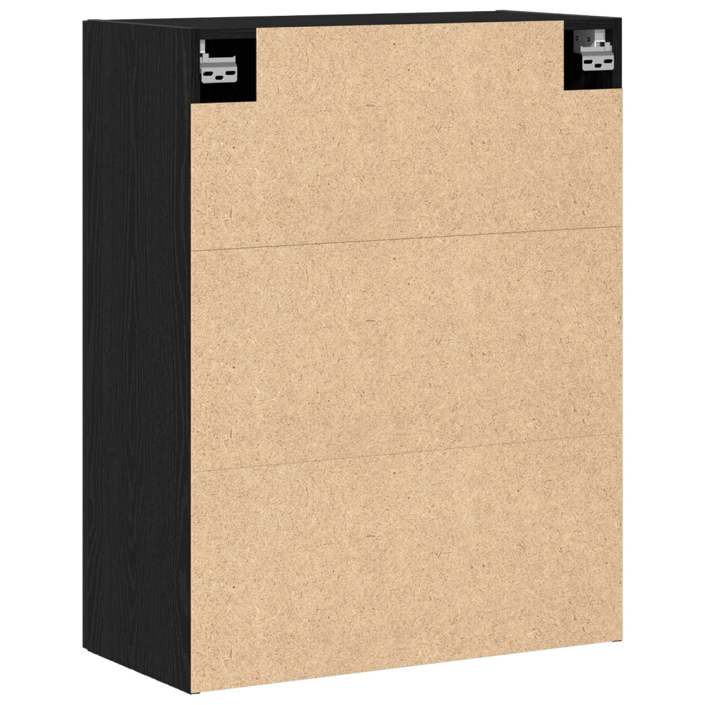 Armadio a muro  Nero Rovere 69,5x34x90 cm in legno ingegnerizzato