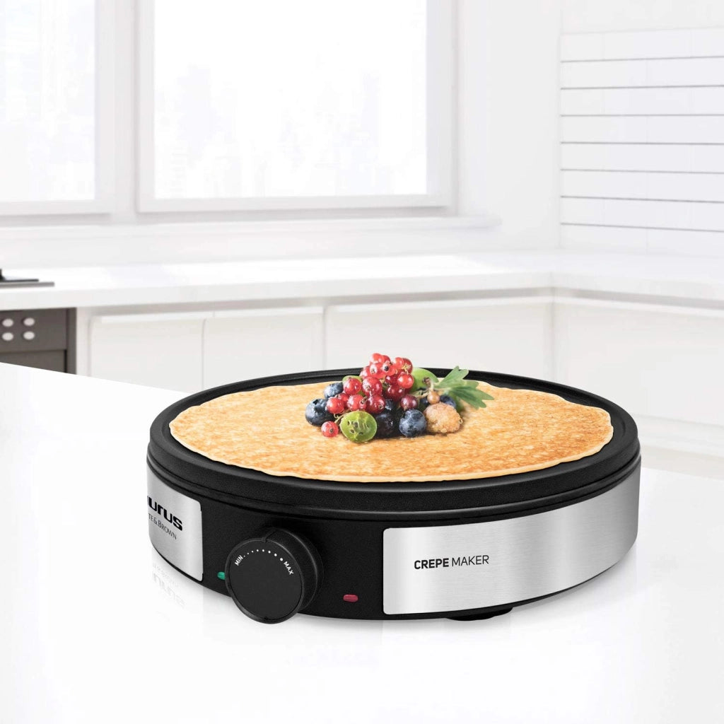 Taurus s164 crepiera e pancake piastra 30cm antiaderente termostato regolabile 1200w