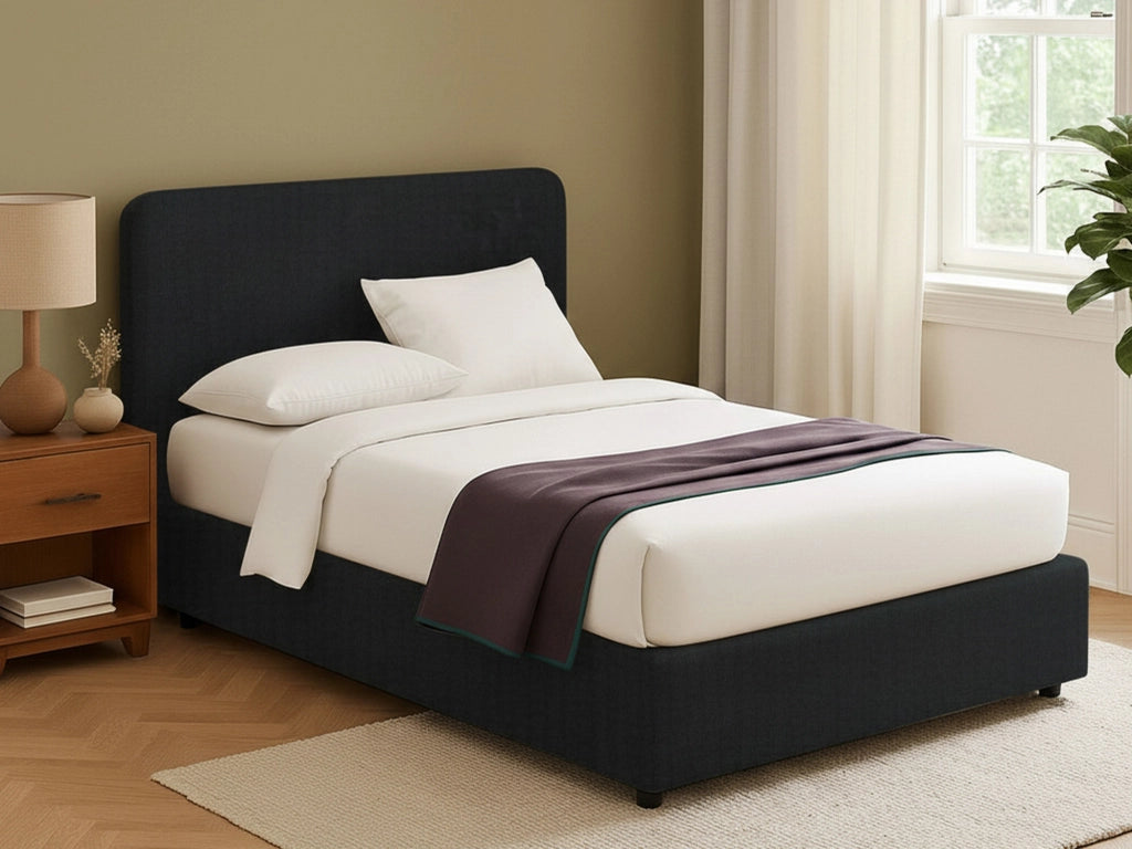 Wigan, Letto Matrimoniale Sfoderabile Made in Italy, Grigio Scuro