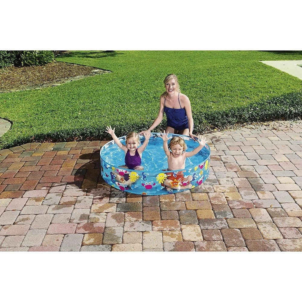 Trade Shop - Piscina Rigida Autoportante 122x25cm Fuori Terra Fantasia Mare Per Bambini 55028 -