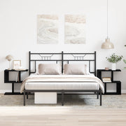 Comodino 2 pezzi Rovere Nero 50x30x51,5 cm Legno ingegnerizzato