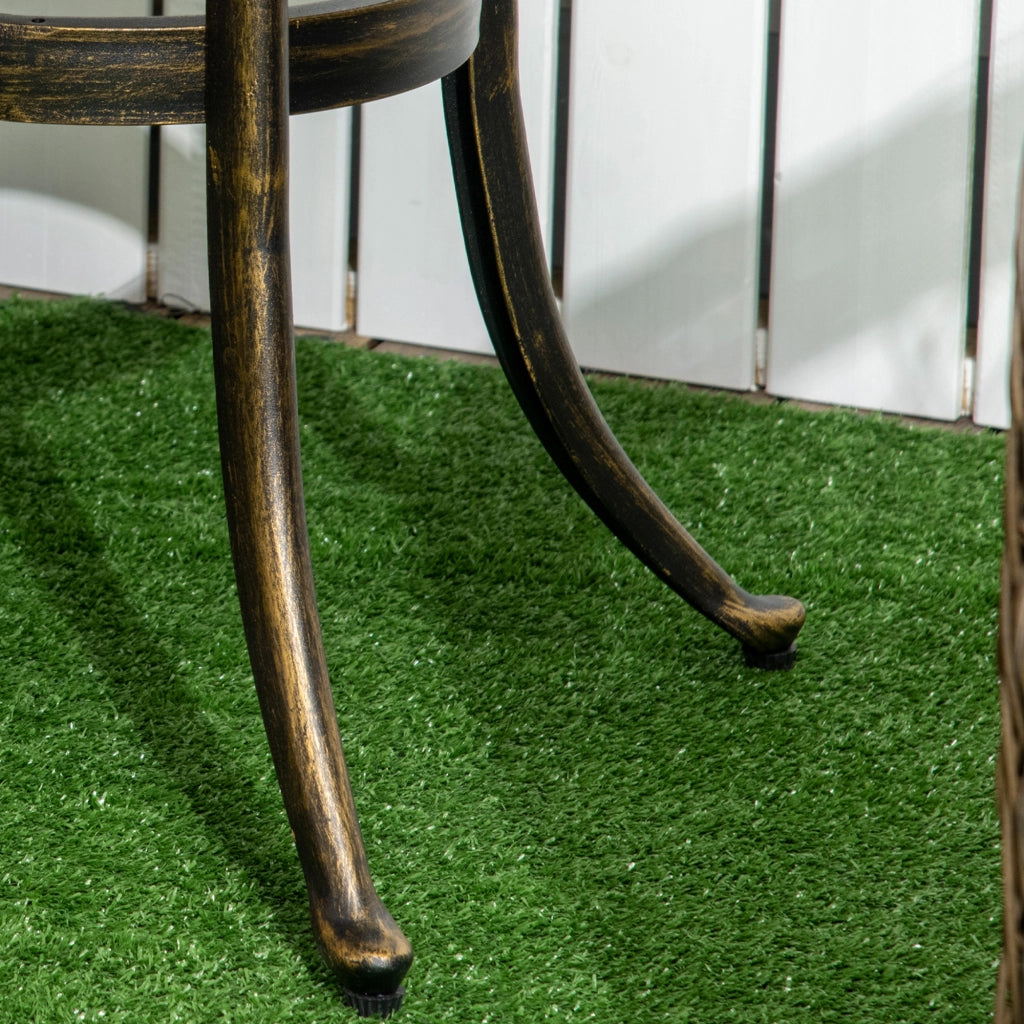 Tavolino da giardino impermeabile con telaio in alluminio fuso; circa 60kg caricabili ?60x52;5H cm