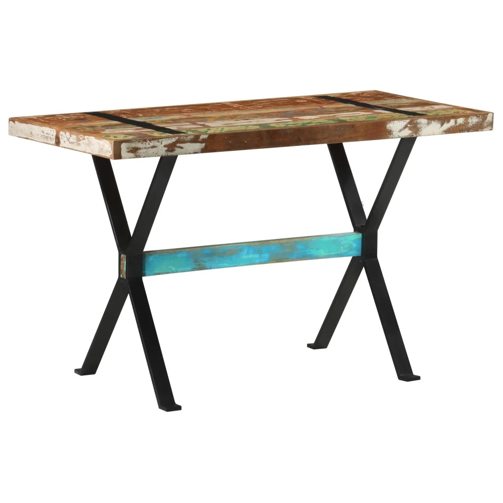 Tavolo da Pranzo 120x60x76 cm in Legno Massello di Recupero 321605