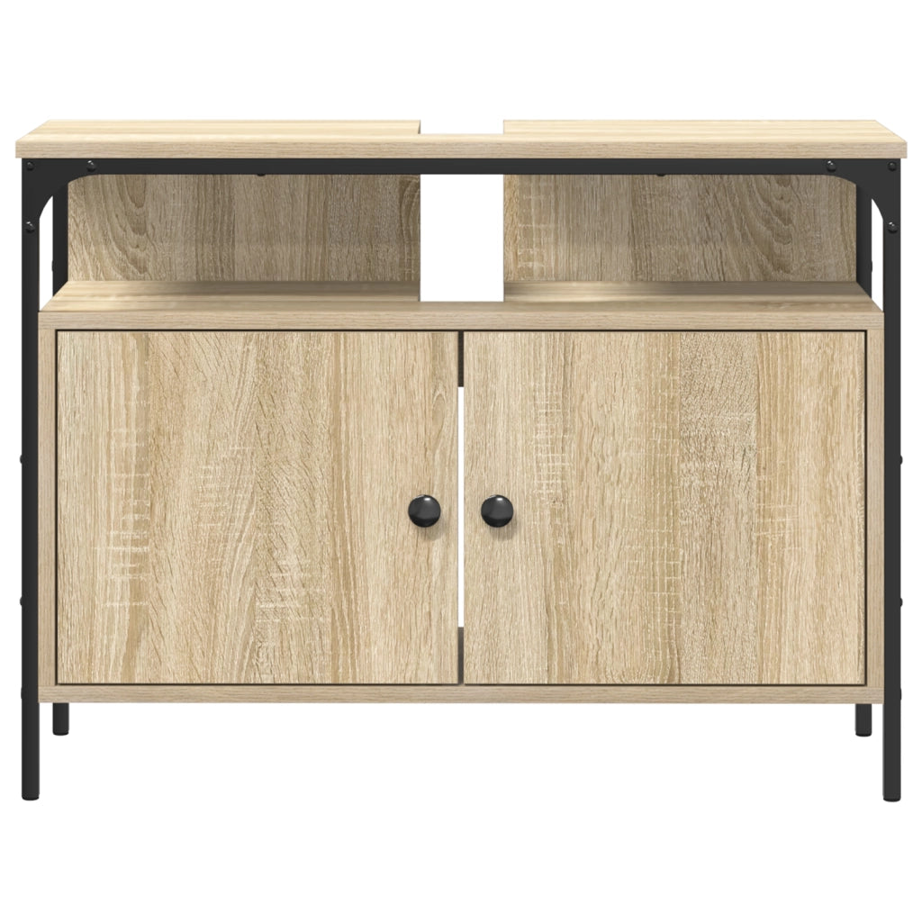 Mobile bagno  in rovere Sonoma 80x30x60 cm in legno ingegnerizzato