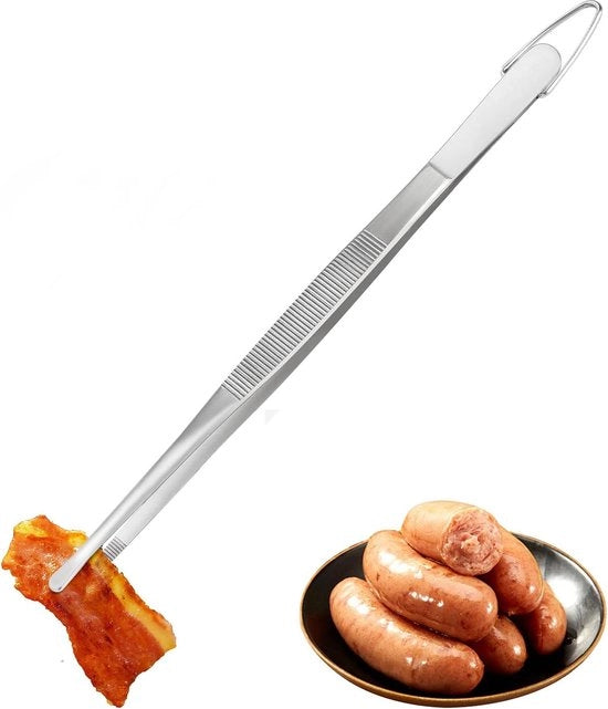 Pincetta per cucina in acciaio inossidabile - 30 cm - adatta per barbecue e griglia
