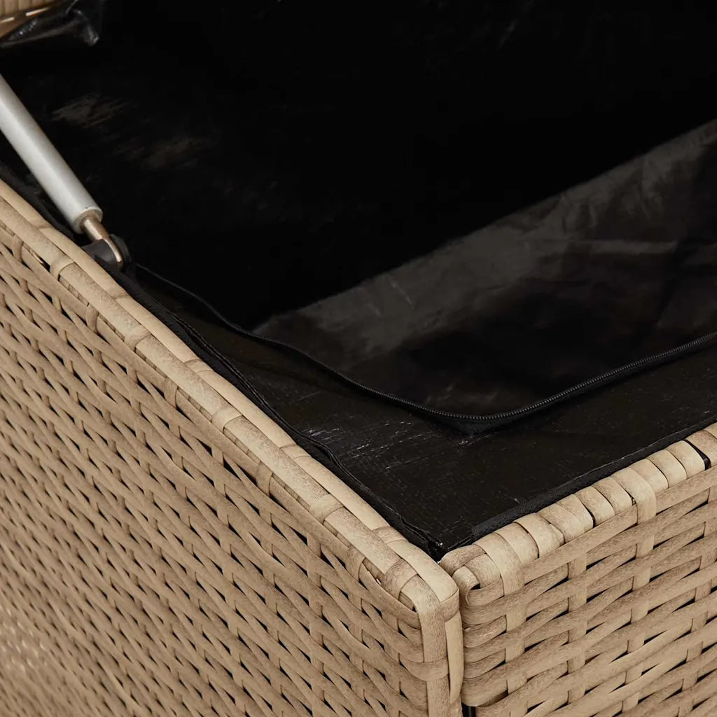 Scatola per Cuscini da Esterno Beige 100x55x55,5 cm Polyrattan CFW7688225