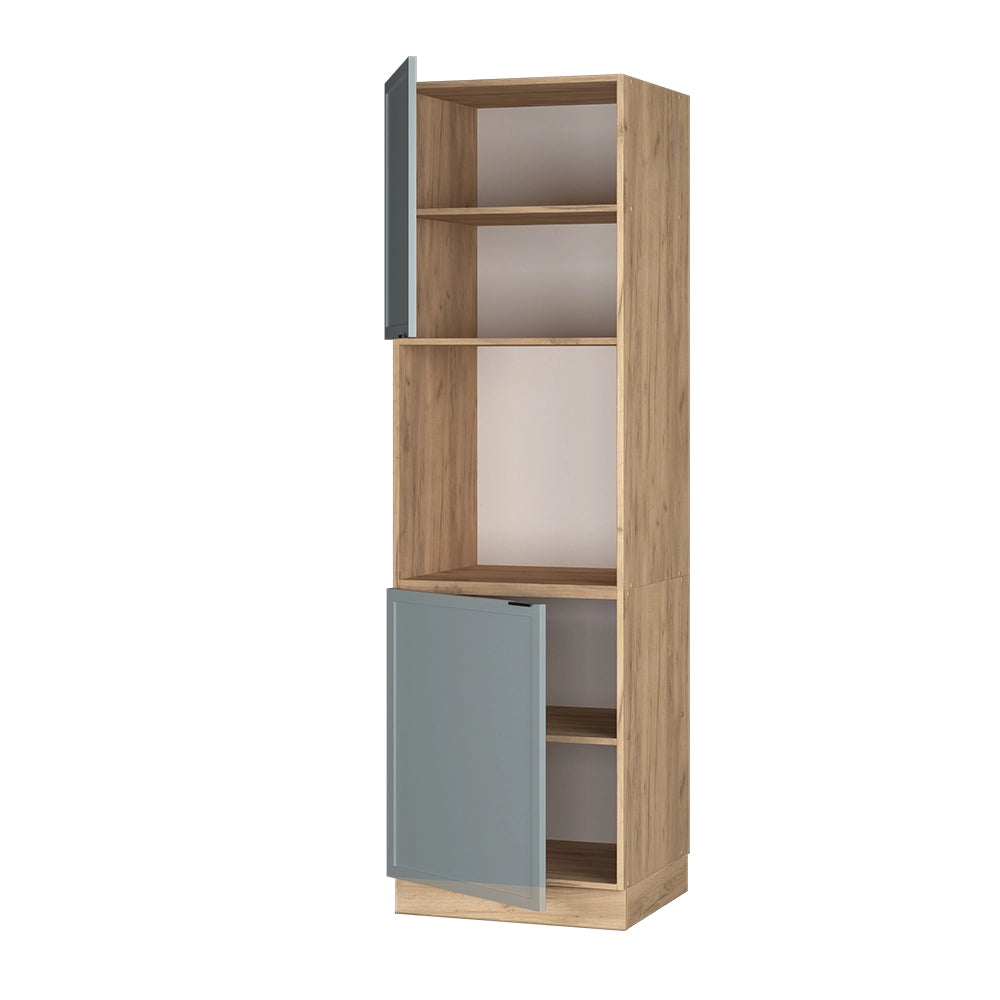 Vicco Mobile per forno da incasso Blu-grigio chiaro 60 cm aperto