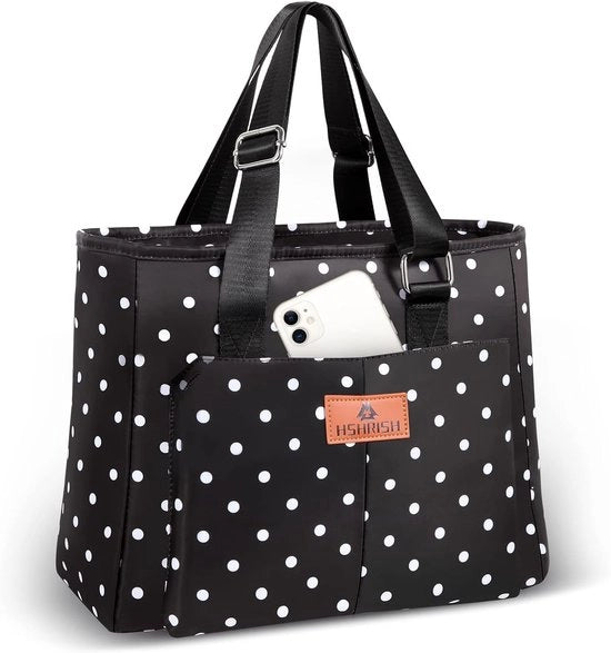Borsa portasacco per donne - grande capacità - adatta per lavoro, campeggio, spiaggia - 15L - nero - impermeabile