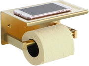 Houder per rotoli di carta igienica in acciaio inossidabile con maniglia da 18,5 cm, accessorio da bagno con chiodi nascosti.