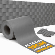 Frangivista in PVC Grigio 19cmx35M Telo Oscurante 450gr/mq Anti Uv da Esterno