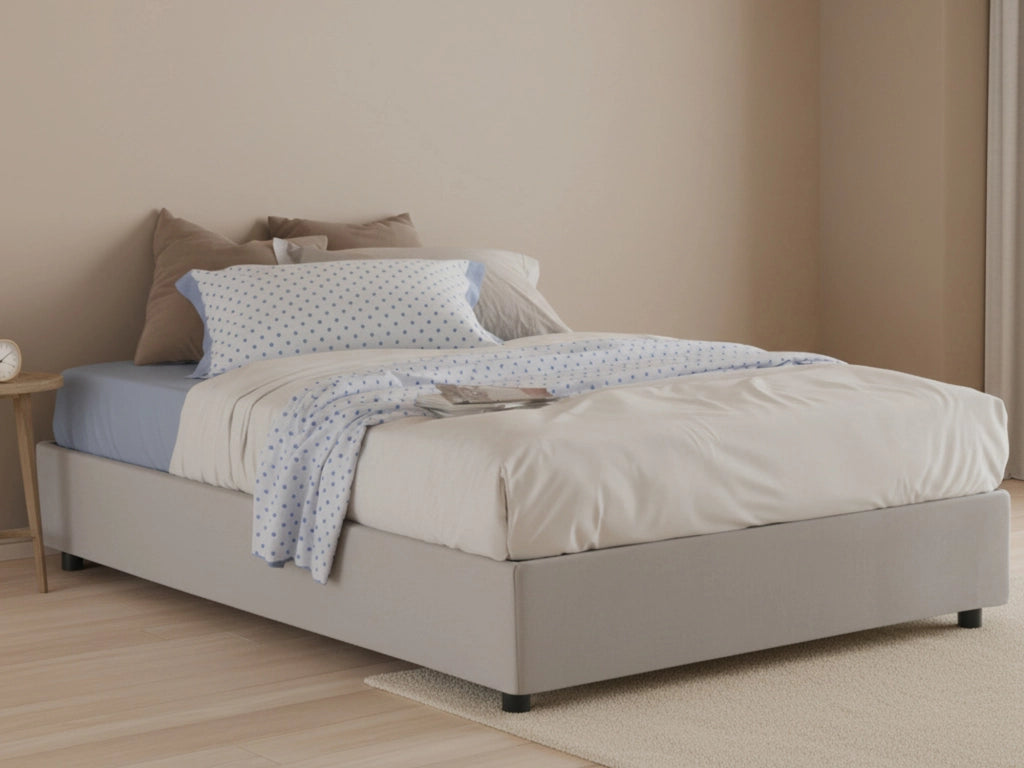 Arnoldi, Letto Piazza e Mezza Materasso Incluso Made in Italy, Bianco