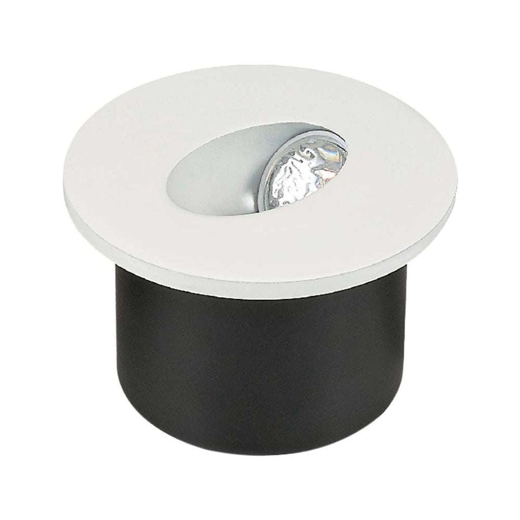 Faretti Segnapasso Led 3W da incasso per esterno Round 3000K a ghigliottina 3000