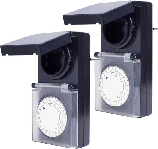Timer esterno per prese - timer meccanico con protezione anticontatto elevata - impermeabile IP44