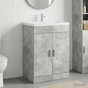 Mobiletto da Bagno Sotto Lavabo Grigio Cemento 890683