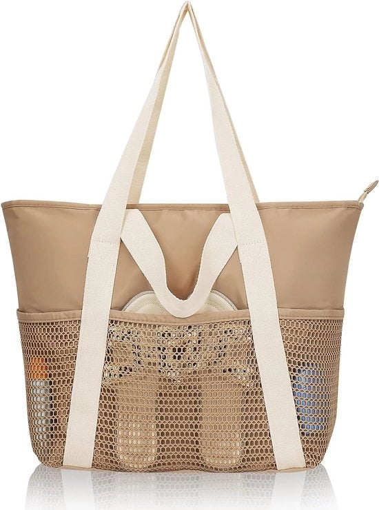 Toga per donne XXL con chiusura a righelli e mesh impermeabile - ideale per vacanze in spiaggia, shopping e piscine