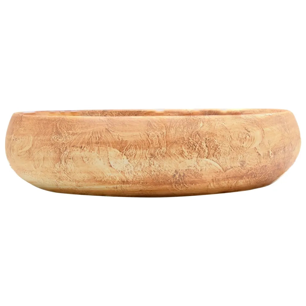 Lavabo da Appoggio-Lavandino-Lavello Marrone Ovale 59x40x15 cm Ceramica