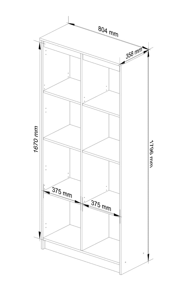 Armadio da ufficio AKORD R80 Bianca 80 cm 80x35x180 cm