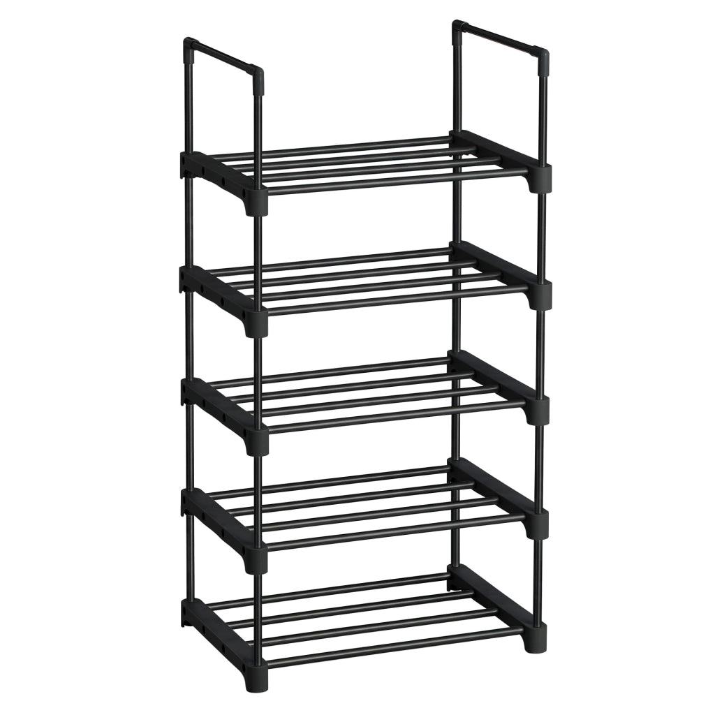 Scarpiera VALORA - Ripiano in metallo nero per corridoio, LSA005B02
