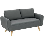 Divano 2 posti ¨C zephmum ¨C Tessuto, Cuscini, Colore Grigio Scuro, 145x75x78 cm
