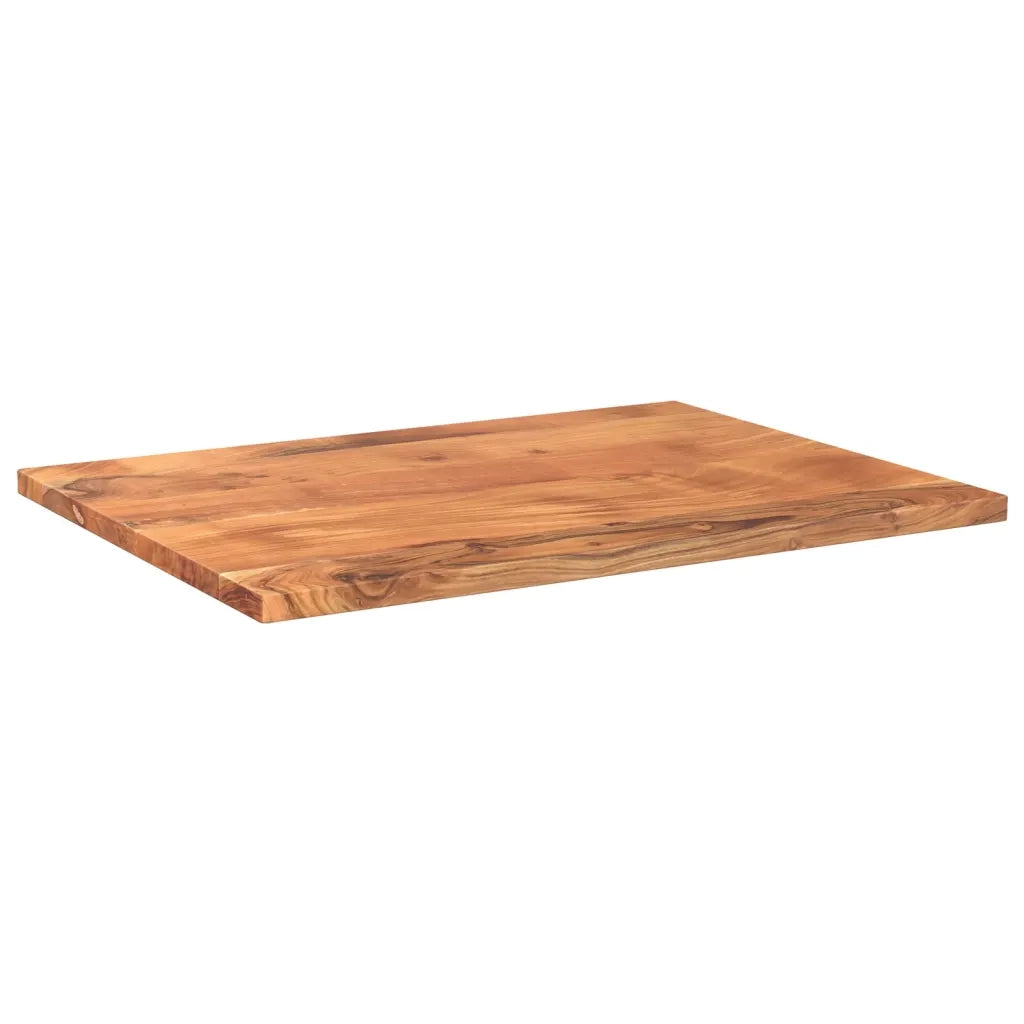 Piano Tavolo 80x50x2,5 cm Rettangolare Legno Massello Acacia