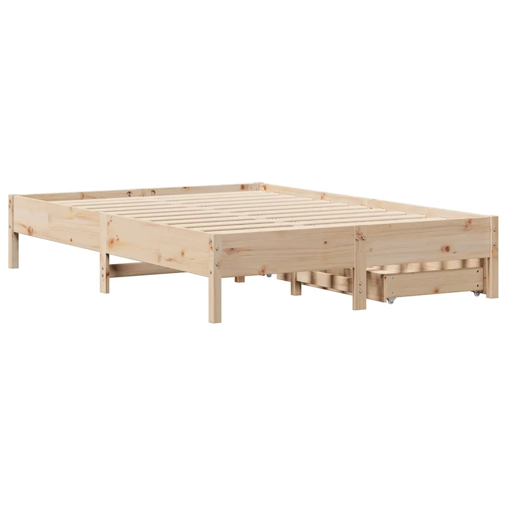 vidaXL Letto senza Materasso 135x190 cm in Legno Massello di Pino