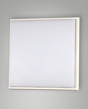 Desdy Plafoniera LED Quadrata 30W 3000K IP54 in Metallo e Policarbonato Bianco - Design Moderno per Interni ed Esterni - Codice 3314-65-102