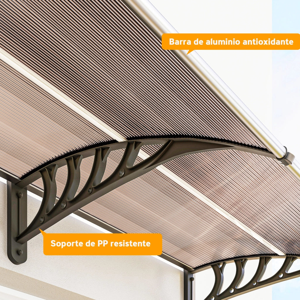 Marchesina Esterna per Porte e Finestre ¨C zephmum ¨C Marrone 303x96x27 cm