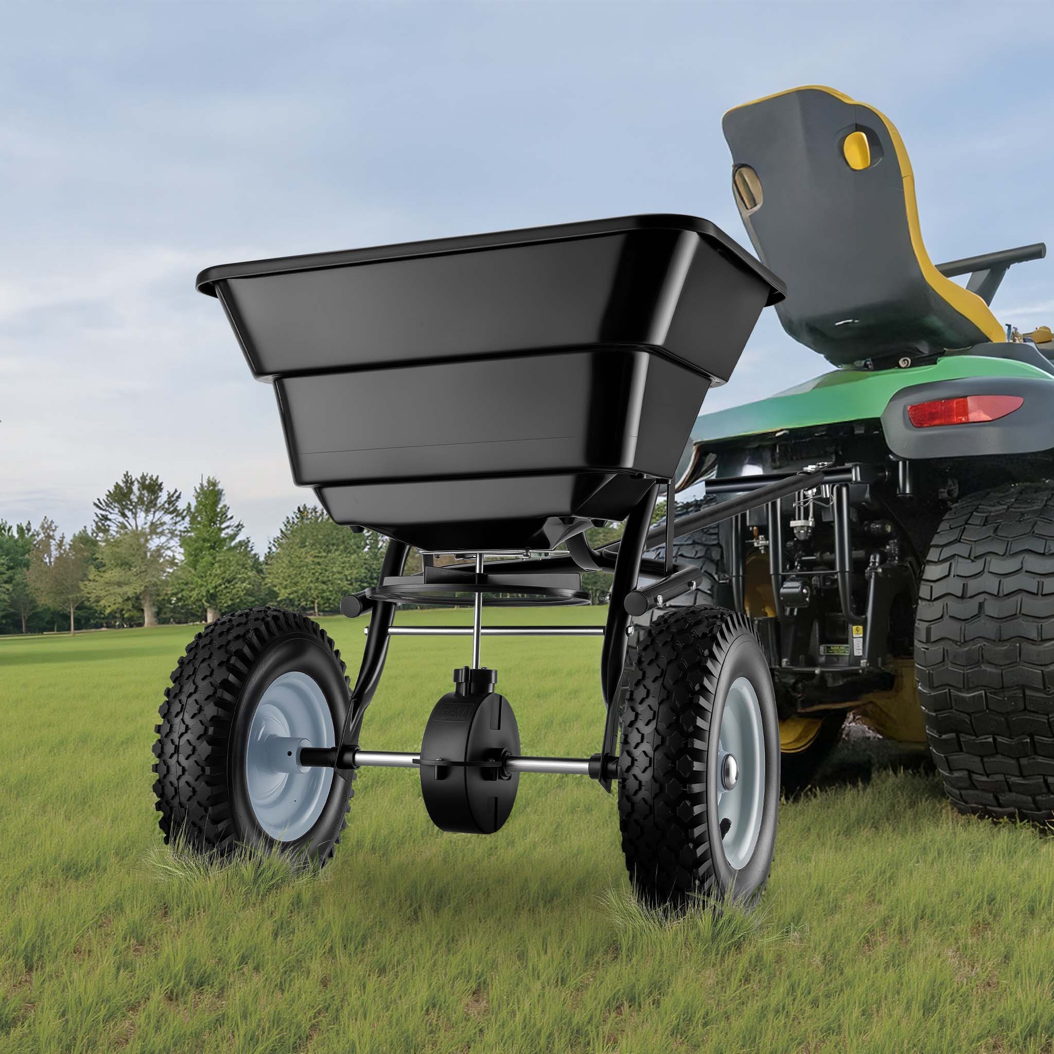 GT1507 Carrello spargitore trainato da 29 l per trattorini Spandiconcime Spargisale