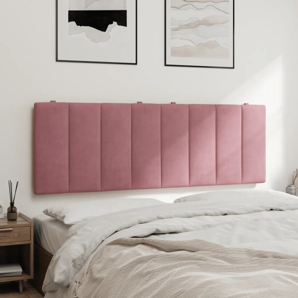Cuscino Testiera Hanko Rosa 140 cm in Velluto 374674