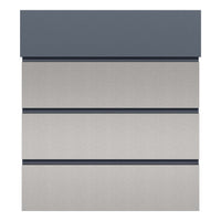 Toboli Cassetta postale con porta giornale, antracite e acciaio inox V64 montaggio a parete