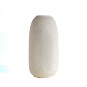 Vaso Decorativo Moderno da Interno in Ceramica – Collezione Design Elegante per Arredo Casa,Vasi Da Soggiorno, Tavolo o Salotto Soprammobile Di Design Anfora Rigata - Bianco Natural