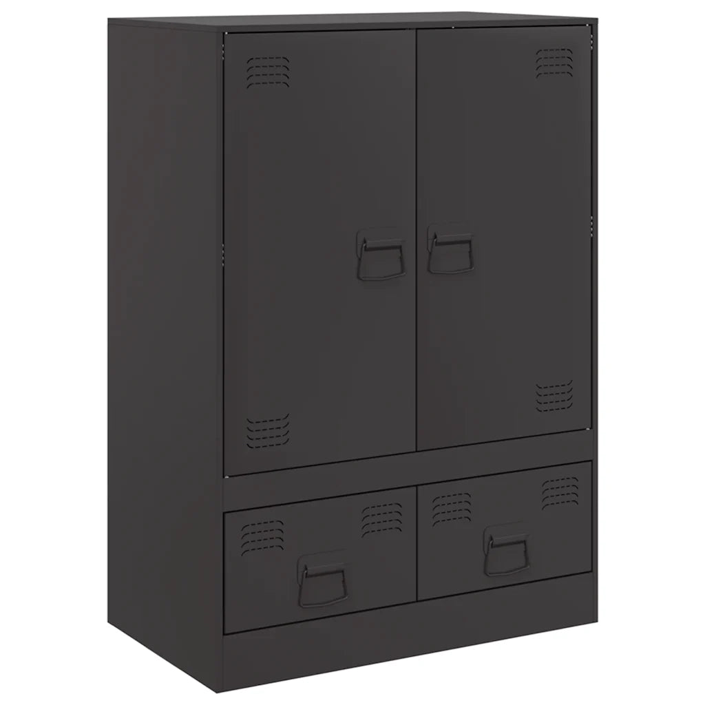 Credenza Nera 67x39x95 cm in Acciaio 841805