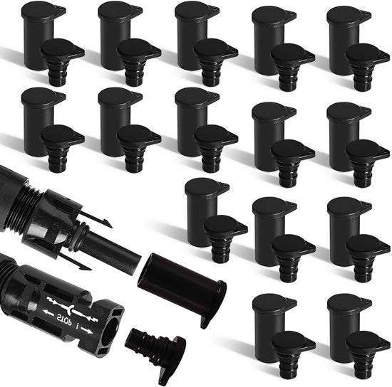 Accessori di connessione per pannelli solari - 16 paia di coperture in materiale per stekker PV resistente alla polvere e al tempo